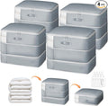 DIMJ Comforter Storage Bag - 110L Ultra Space Saving Self Compression Organize 4 Pack for Duvet, Pillow, Bedding, Blanket Storage Organizer Nylon Compression Bags