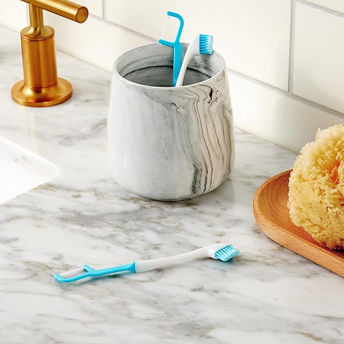 The Evolution of Oral Care | 4-in-1 Tool (Paste + Brush + Floss + Pick) | Individually Wrapped | Disposable | Prepasted Travel Toothbrushes | Small Adult Toothbrush - (120-Pack)