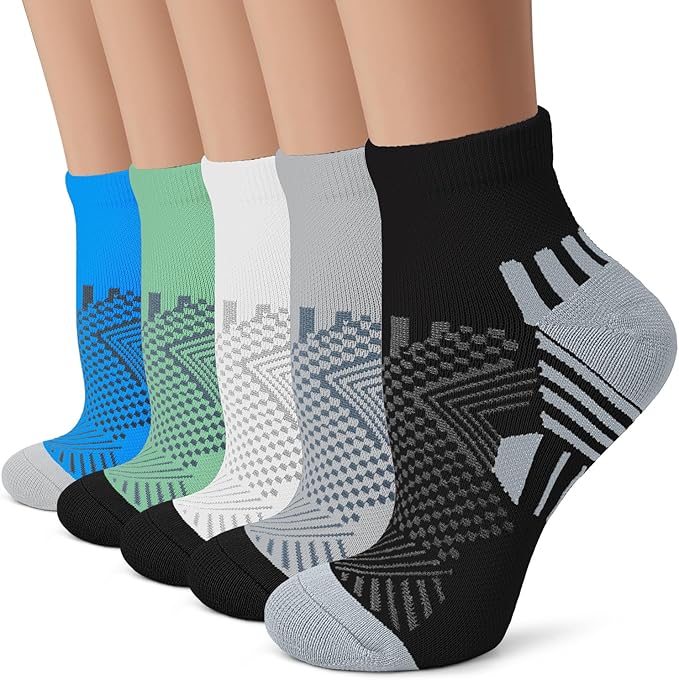 Iseasoo Copper Compression Socks for Men & Women – Plantar Fasciitis Relief, Ankle Support & Circulation – Running & Recovery