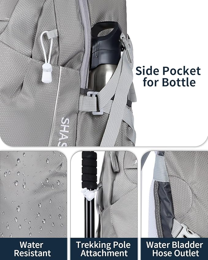 Hiking Backpack 40L Lightweight Waterproof Daypack for Men Women Outdoor Camping Mountaineering Trekking Travel Bag