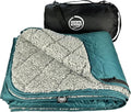 DOWN UNDER OUTDOORS Large Waterproof Windproof Extra Thick 350 GSM Quilted Fleece, or Sherpa Stadium Blanket