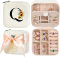 AYGXU Travel Jewelry Box for Women and Girls - Small Case With Initial A-Z - Teacher Gifts