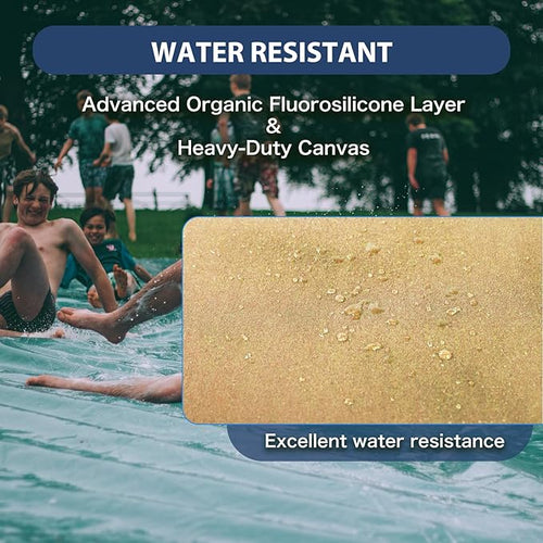 20’x30’ Canvas Tarp Heavy Duty Water Resistant Tarpaulins with Aluminum Grommets,UV Resistant, 22Mil Multipurpose Drop Cloth, 14oz Cover Sheet for Outdoor and Indoor Use with Ropes Yellow