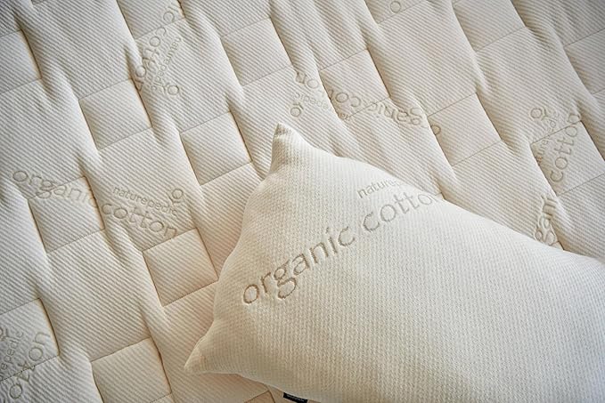 Naturepedic Organic Latex Pillow - King Bed Pillow with Soft Comfort - Luxury Pillow with Adjustable Fill for Comfortable Sleeping, Back Support and Neck Pain Relief