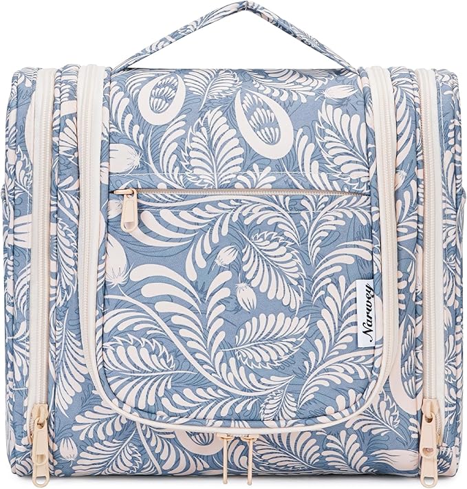 Narwey Hanging Toiletry Bag for Women Travel Makeup Bag Organizer Toiletries Bag for Cosmetics Essentials Accessories