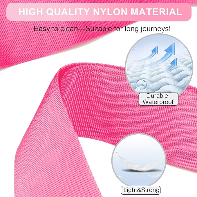 Luggage Straps for Suitcases TSA Approved, Travel Belt Suitcase Belt, Suitcase Straps TSA Approved, Luggage Belt Strap TSA Approved, Travel Straps for Luggage, Luggage Band Bag Straps, Pink