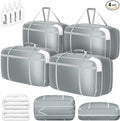 DIMJ Compression Moving Bags - Extra Large Heavy Duty Comforter Storage Bag with Window, Packing Totes With Strong Handles & Zipper, Space Saving Box Containers For Blanket, Clothes, Bedding, 4Pack