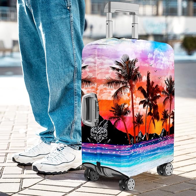 Luggage Cover for Suitcase Elastic Suitcase Cover Protector, Carry On Luggage Sleeve Anti Scratch Travel Essentials Fits 20-22 Inch Suitcase