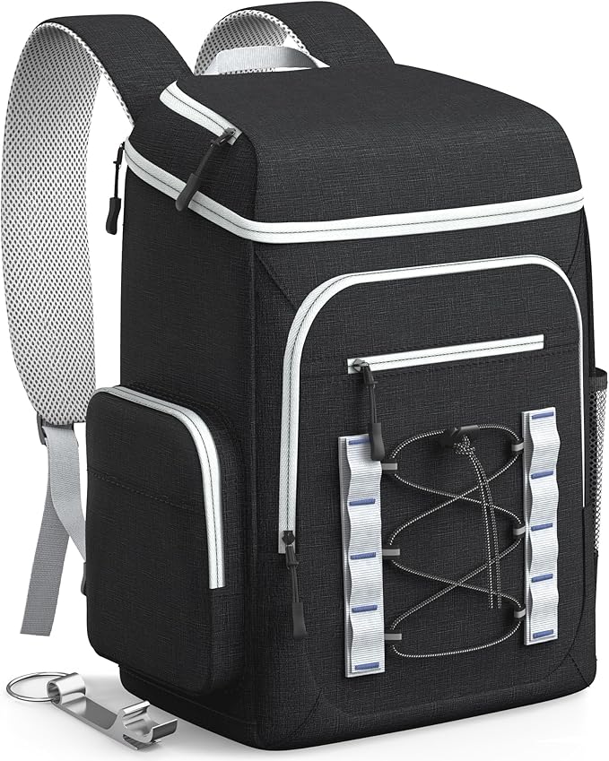 HOTOR Backpack Cooler Bag - 30/45 cans Large Backpack Coolers Insulated Leak Proof with Multiple Pockets, Small Cooler as Beach Cooler for Travel, Hiking, Camping
