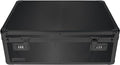 Vaultz Storage Lock Box - 6.5 x 19.25 x 13.5 Inch Lockable Dorm Storage Trunk with Combination Lock - Briefcase, Medicine Box, Lock Boxes for Personal Items, Cash, Laptop - Black on Black