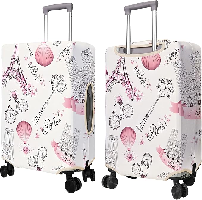 Travel Luggage Cover Suitcase Protector Fits 18-32 Inch Wheel Covers PatternedTravel Related Items Flower Luggage Protector Elastic S