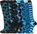 Compression Socks for Women Men Circulation Knee High 8 Pairs for Nurses, Running, Travel, Athletic
