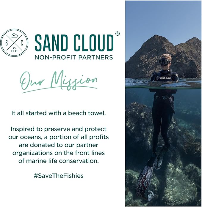 Sand Cloud Turkish Beach Towel - Sand Free - 100% Organic Turkish Cotton Yarn - Quick Dry Towel for Beach, Picnic, Blanket or Bath Towel - As Seen on Shark Tank - Flower Mandala Navy