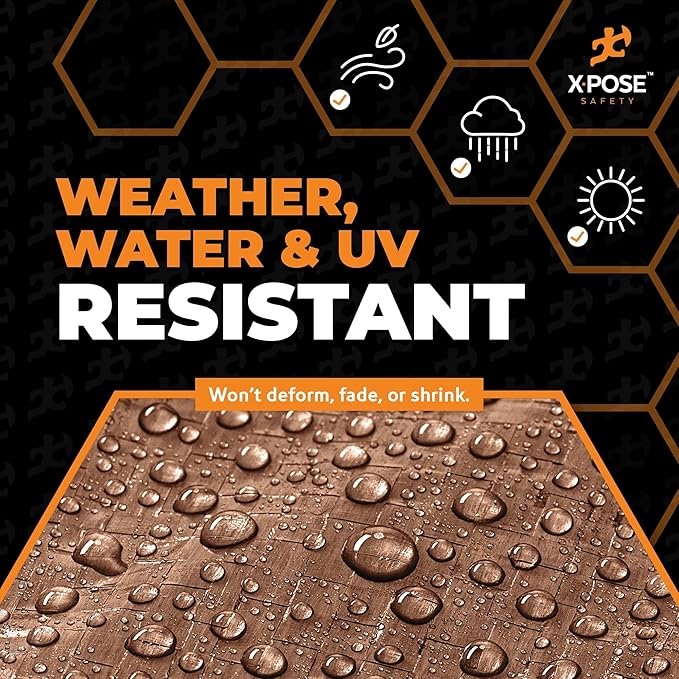 Multipurpose Protective Cover Brown Poly Tarp 5' x 7' (2-Pack) - Durable, Water Resistant, Weather Resistant - 5 Mil Thick Polyethylene - by Xpose Safety
