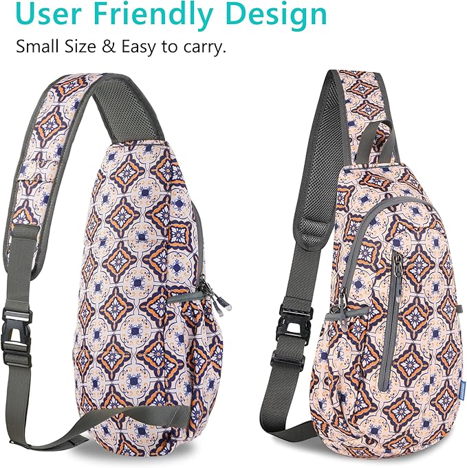TITECOUGO Small Sling Bag, Lightweight Crossbody Backpack for Men Women, Shoulder Bag for Sports and Outdoor