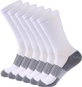 FOOTPLUS Hiking Copper Compression Socks,Unisex Cushioned Sole Arch Support Athletic Crew Running Socks