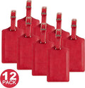 8 Pack Leather Luggage Travel Bag Tags by Travelambo