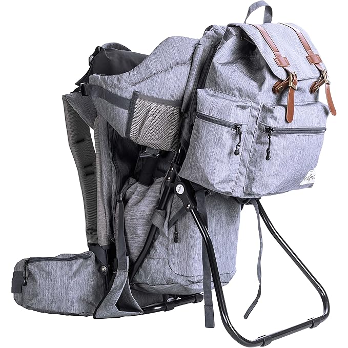 ClevrPlus Urban Explorer Child Carrier Hiking Baby Backpack, Heather Gray