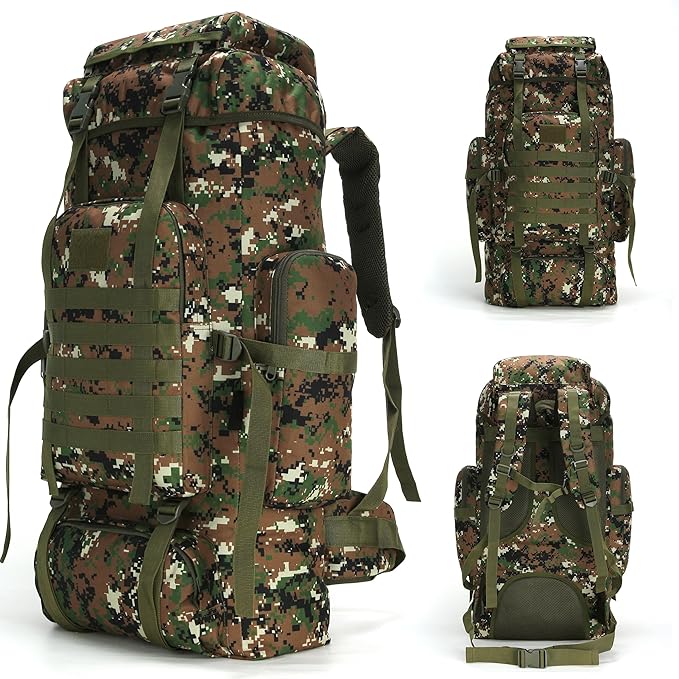 King'sGuard 70L Camping Hiking Backpack Tactical Backpack Military Molle Rucksack Backpack for Outdoor