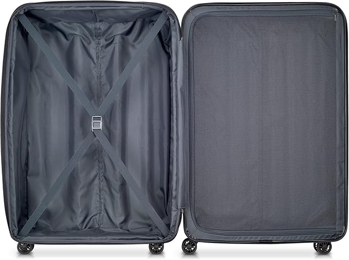 DELSEY PARIS Helium Aero Hardside Expandable Luggage with Spinner Wheels, Teal, Checked-Large 28 Inch