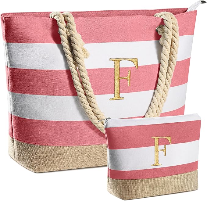 YOOLIFE Beach Bags for Women - Travel Canvas Beach Tote, Pool Waterproof Bag, Travel Essentials, Gifts for Women Birthday