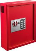 Adiroffice Key Holder Wall Mount - 40-keys Lock Box with Code, Key Cabinet Wall Mount, Valet Parking Key Box, Car Dealer Key Cabinet - Space Saving Locking Key Box Wall Mount with Digital Lock
