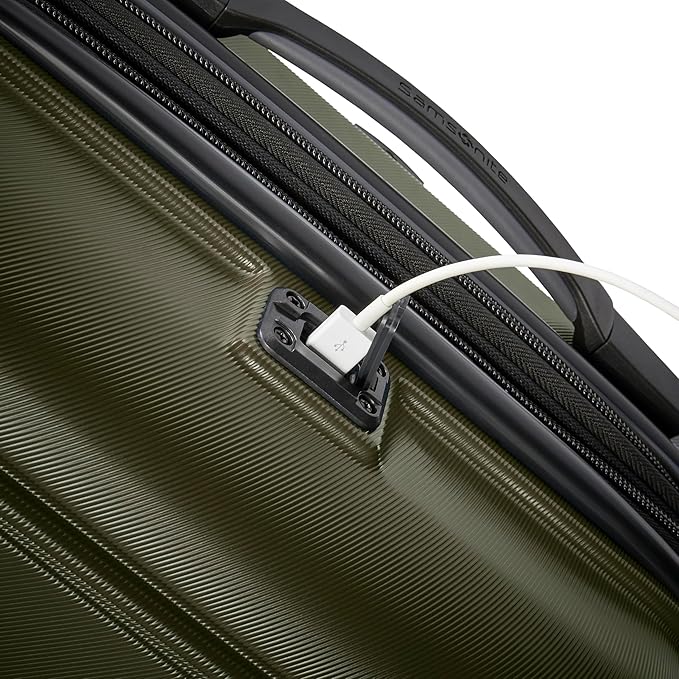 Samsonite Omni 2-2pc Hardside Luggage Set (21/28) - Carry-On & Large Checked - Spinner Wheels - Scratch Resistant Hardshell - Airline-Approved - Lightweight Expandable Polycarbonate - Vita Olive