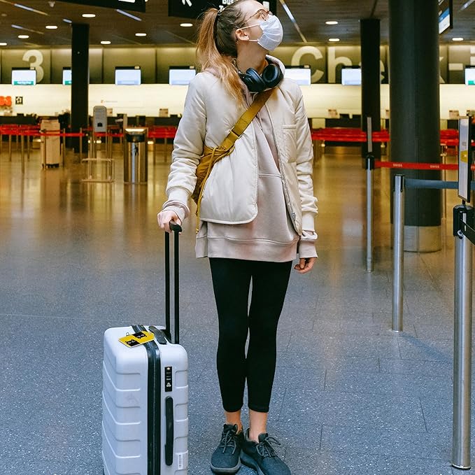 Set of 2 Luggage Tags Two Black Kitten Face Head Leather Suitcases Tag with Privacy Cover Stainless Steel Loop and Address Card for Women Men Travel